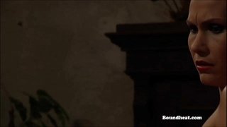 Топлес љубавнице по реду секут и тренира слушкиње