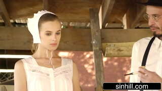 Muy Sexy Amish Nena Intenta Anal Gran Polla Extraño